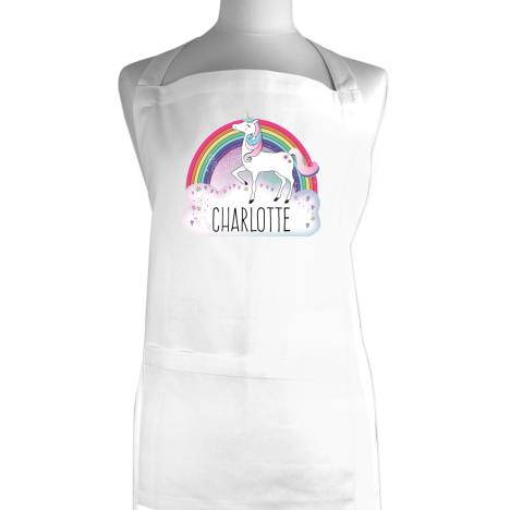 Personalised Unicorn White Apron £19.99